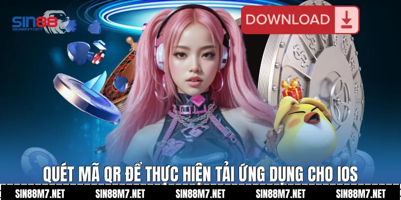 Quét mã QR để thực hiện tải ứng dụng cho iOS